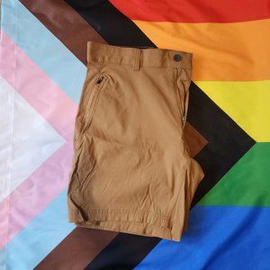 Eddie Bauer Horizon Guide Wander Shorts 38 - Mens Performance Stretch (Brown)